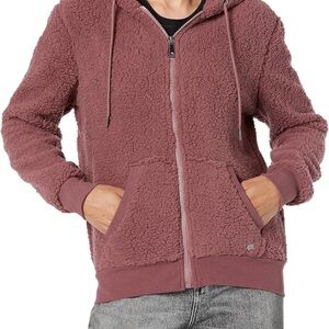 Andrew Marc Women's Teddy Fleece Full Zip Hooded Jacket